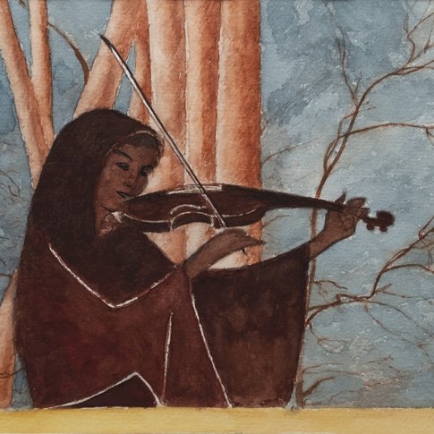 Léon Spilliaert - La Violoniste. La Musicienne. 